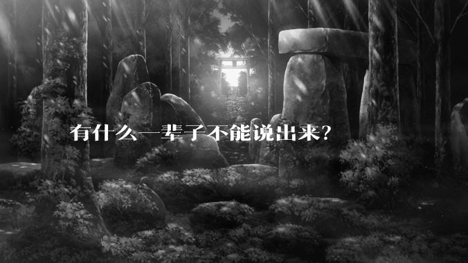 有什么一辈子不能说出来？