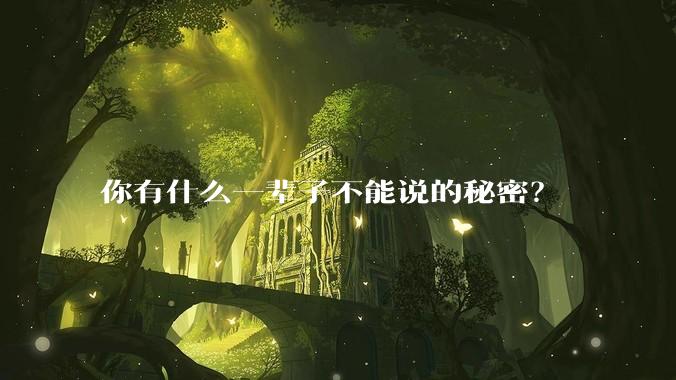你有什么一辈子不能说的秘密？
